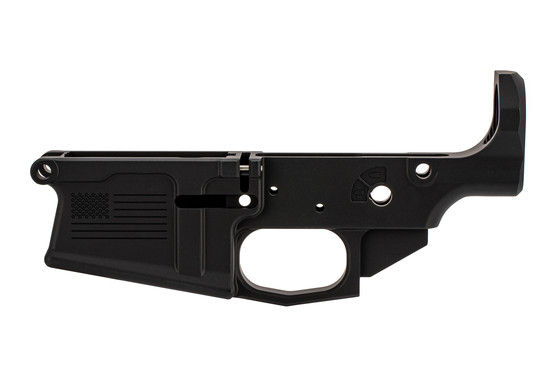 Aero special edition stripped lower for M5 / AR308 features a flag engraving and black anodized finish